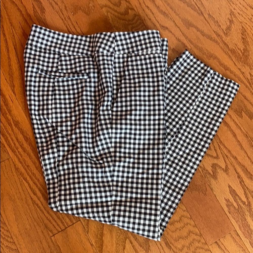 LOFT gingham plaid pants
